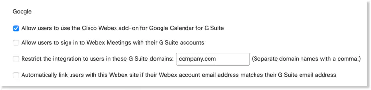 webexとGoogleカレンダー連携
